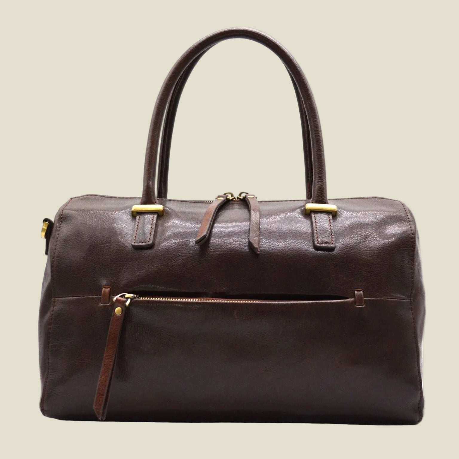 Italian Leather Top Handle Handbag