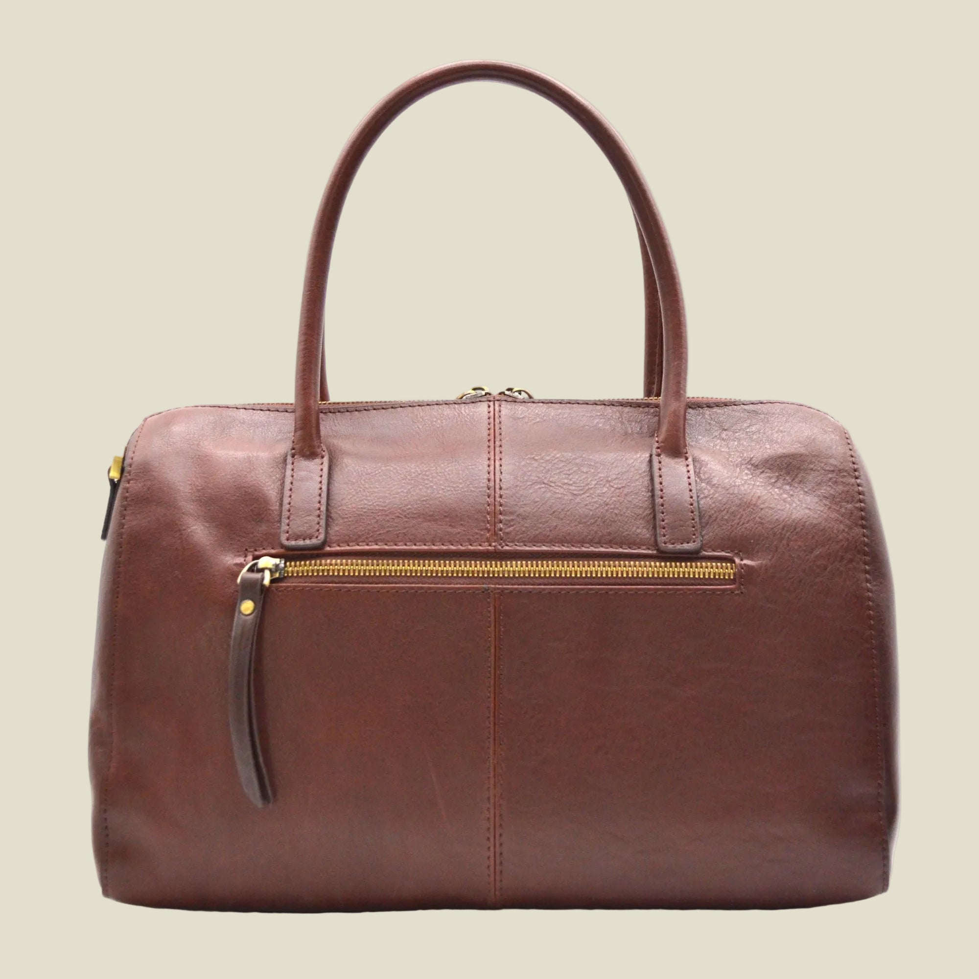 Italian Leather Top Handle Handbag
