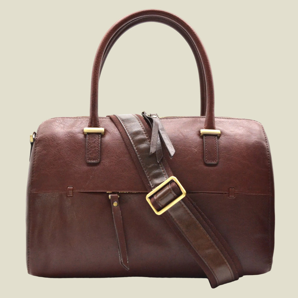 Italian Leather Top Handle Handbag