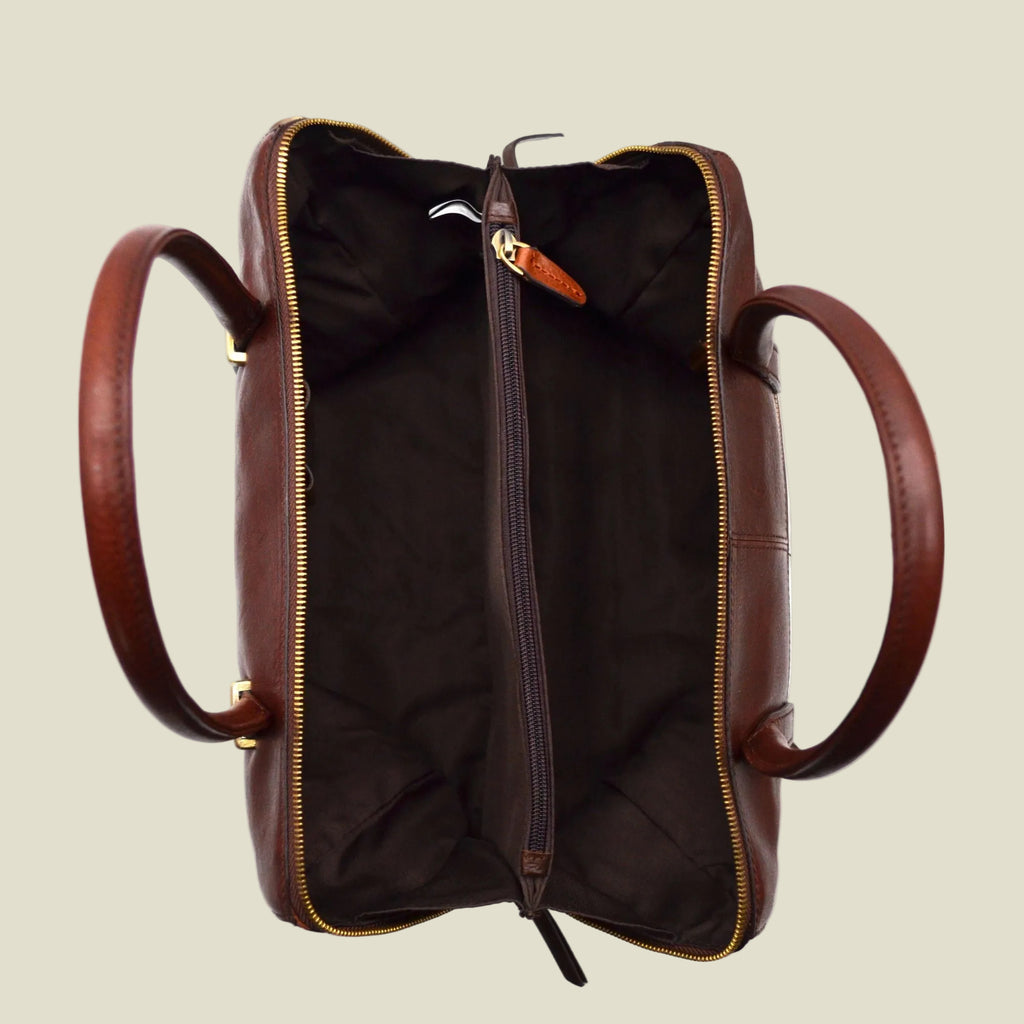 Italian Leather Top Handle Handbag