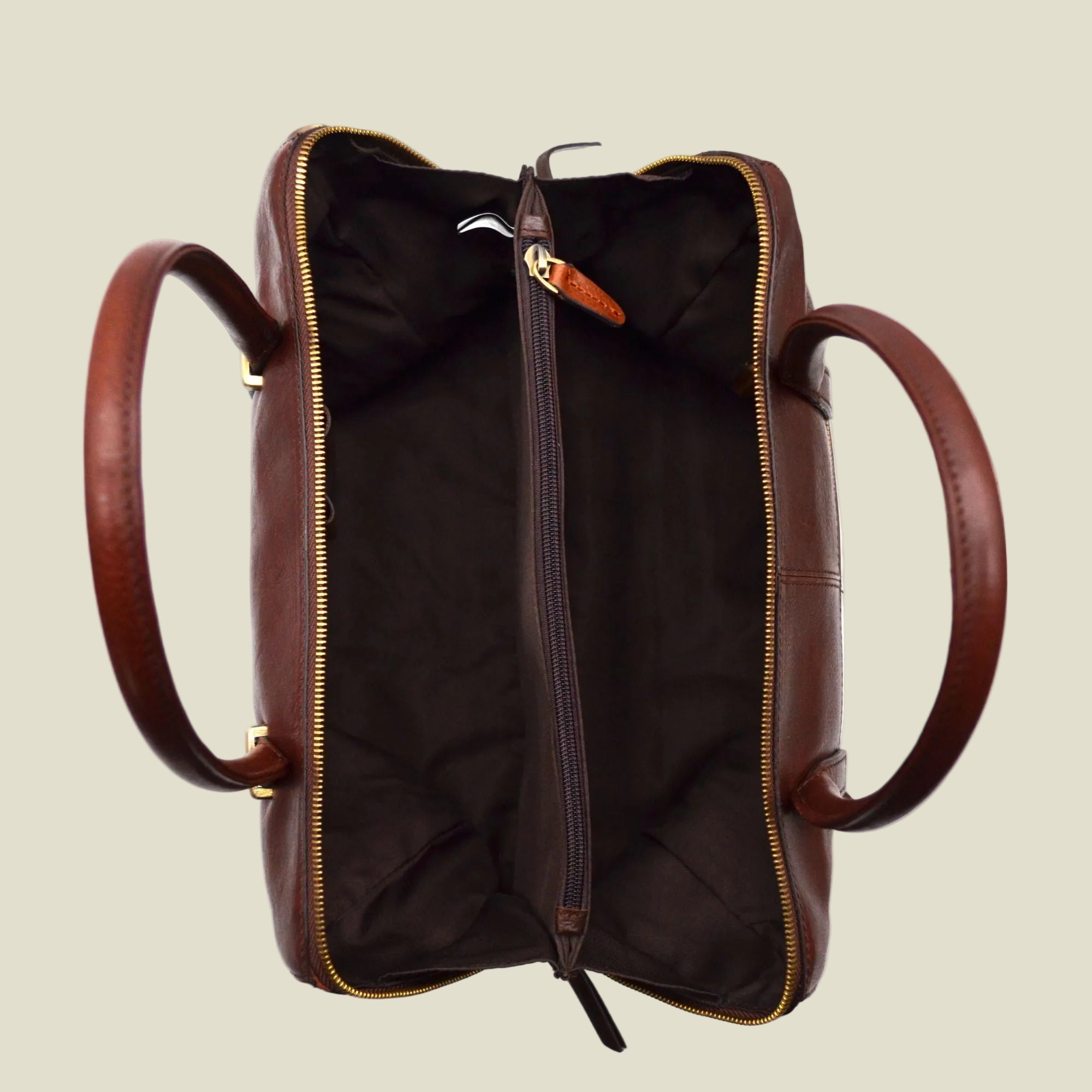 Italian Leather Top Handle Handbag