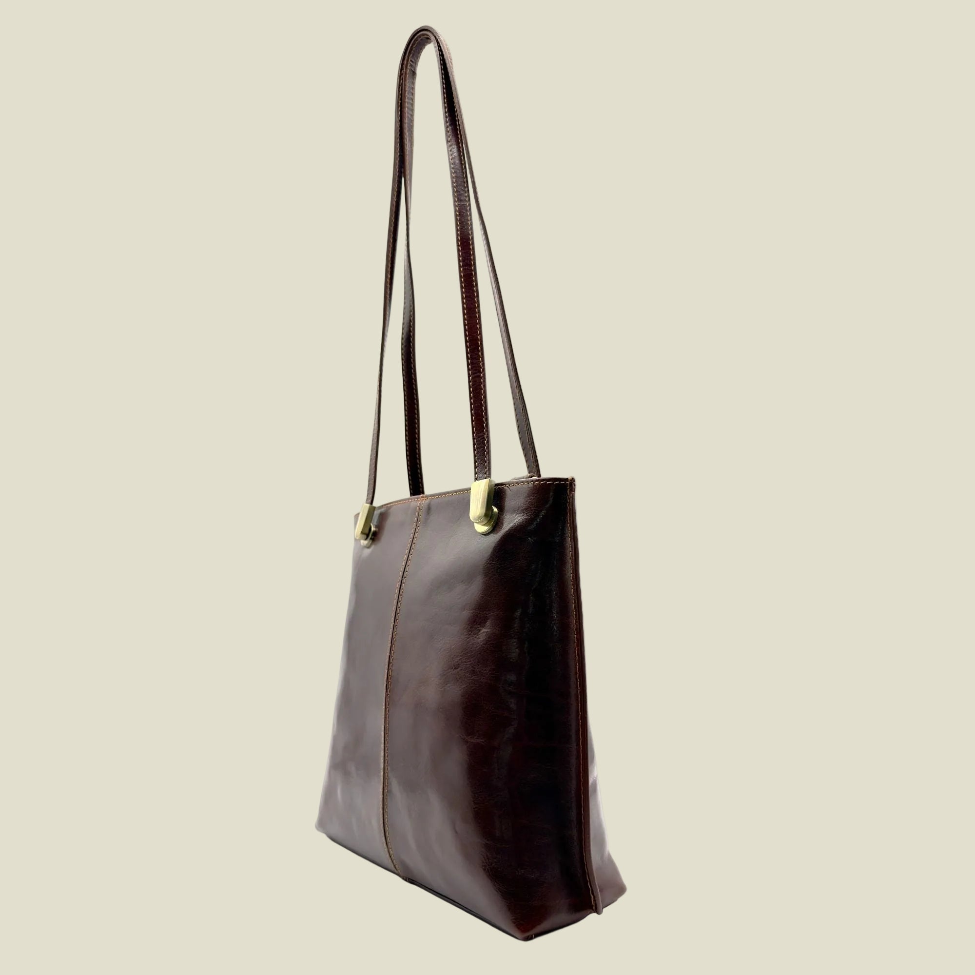 Italian Leather Shoulder Tote