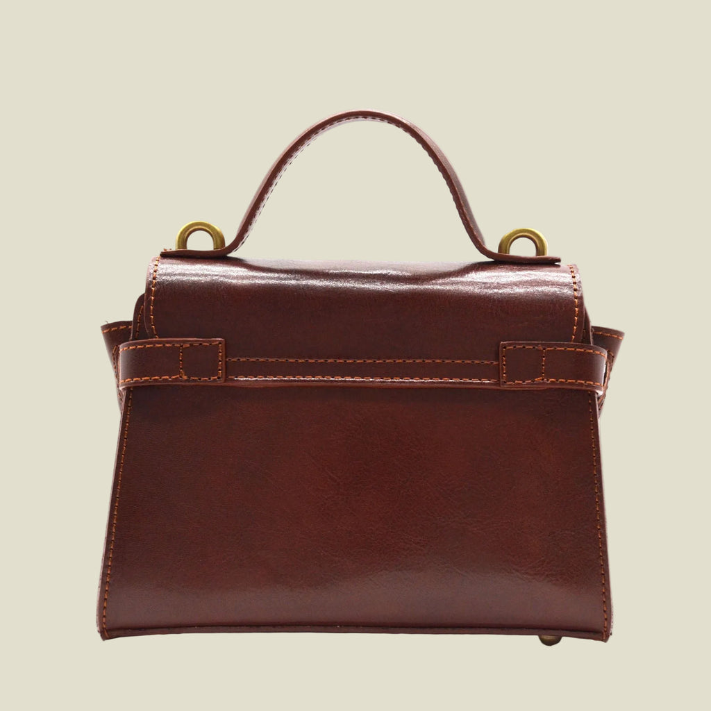 Italian Leather Boston Handbag