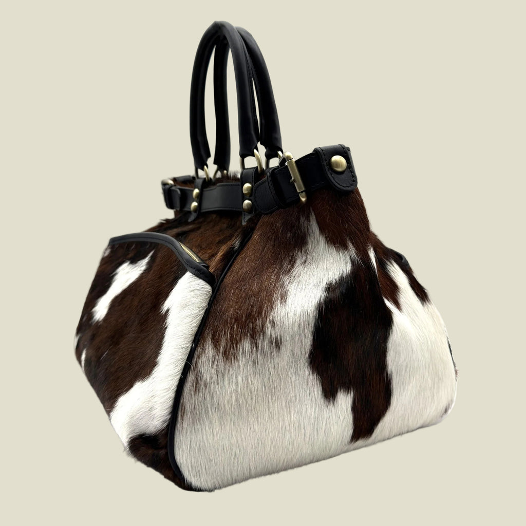 Italian Hair-On Hide Leather Weekender Bag
