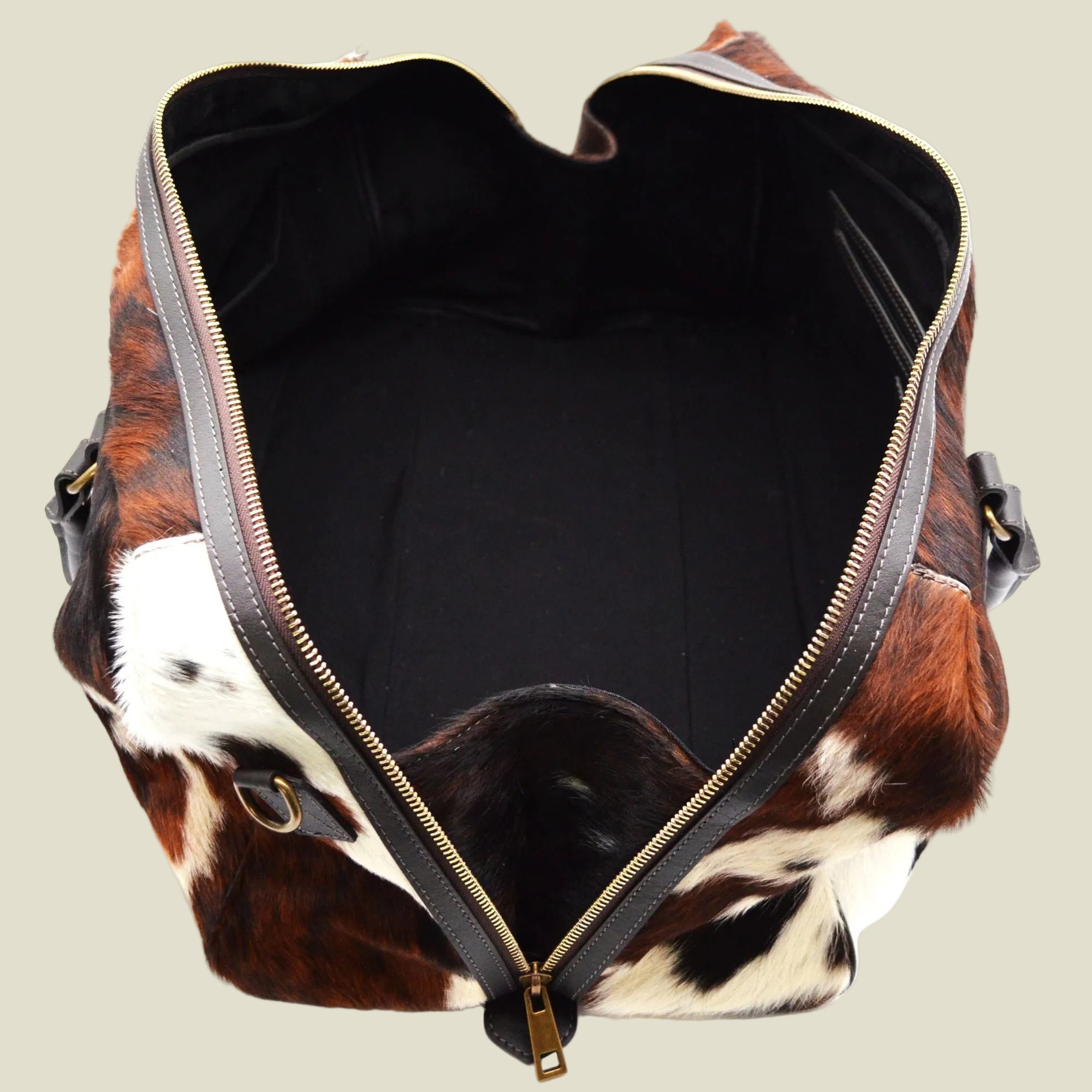 Italian Calf Hair Leather Weekender Bag