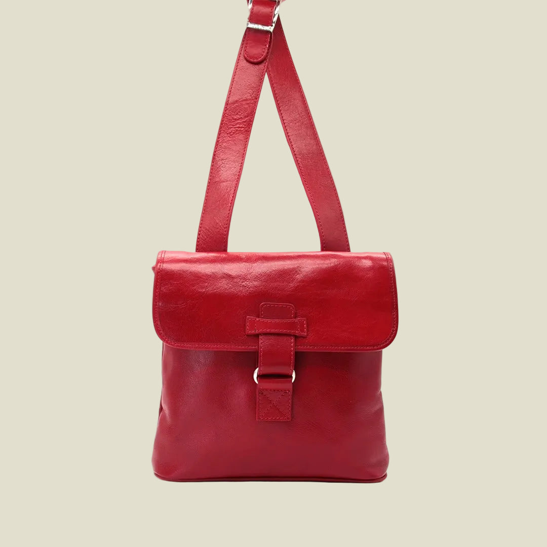 Italian Leather Flap Shoulder Bag
