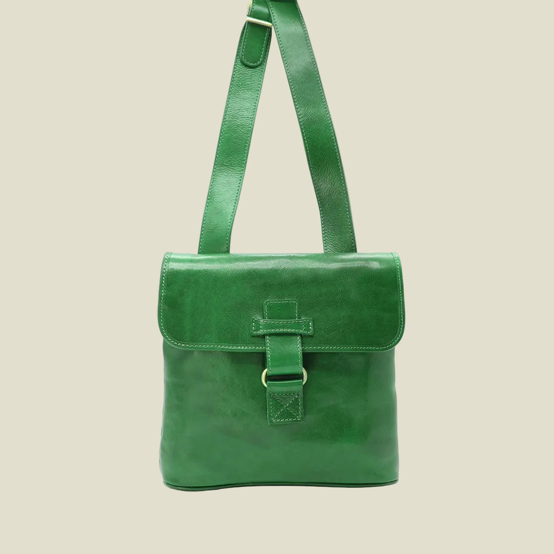Italian Leather Flap Shoulder Bag