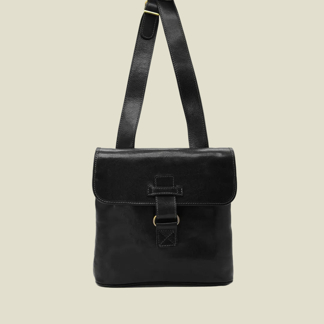 Italian Leather Flap Shoulder Bag