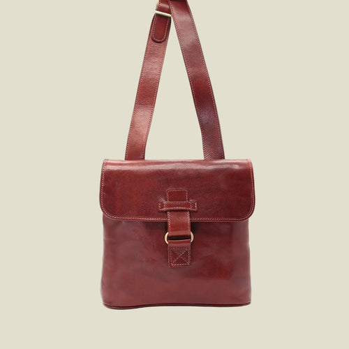 Italian Leather Flap Shoulder Bag