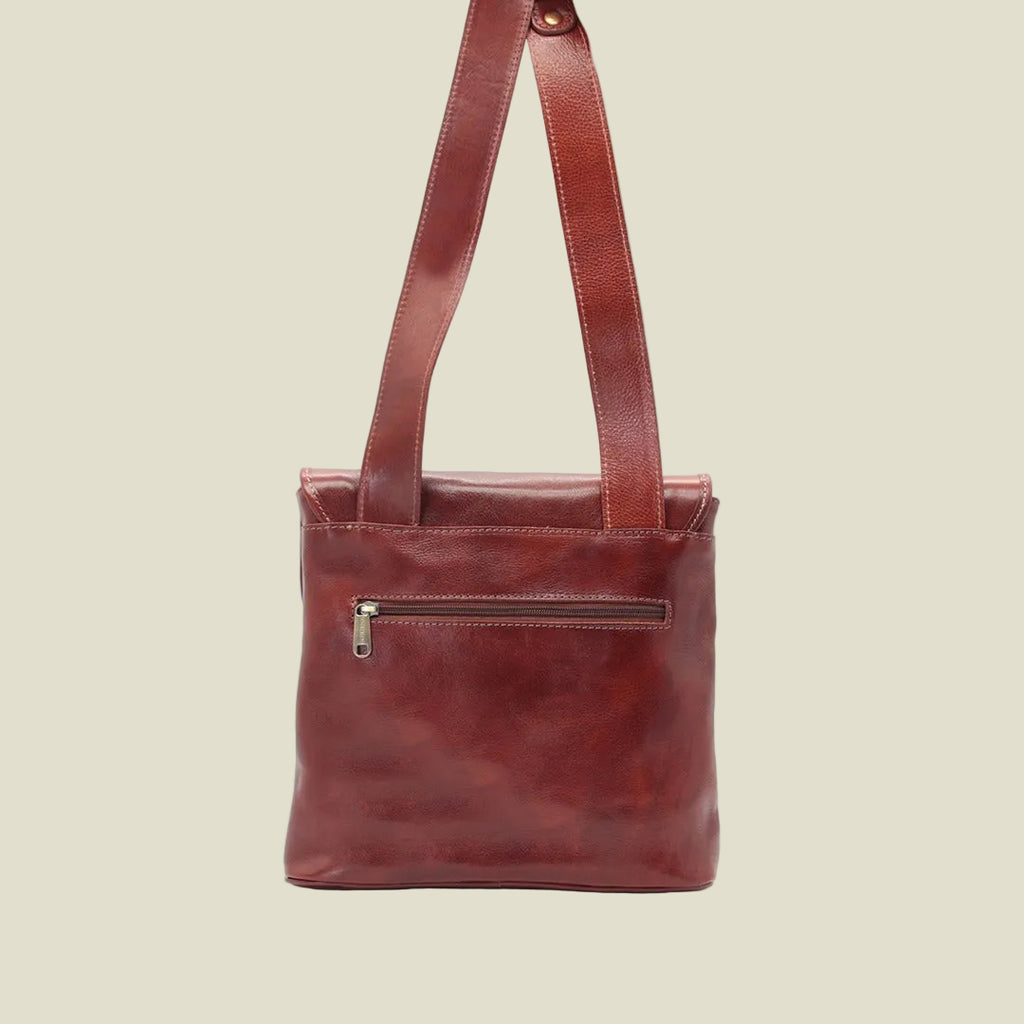 Italian Leather Flap Shoulder Bag
