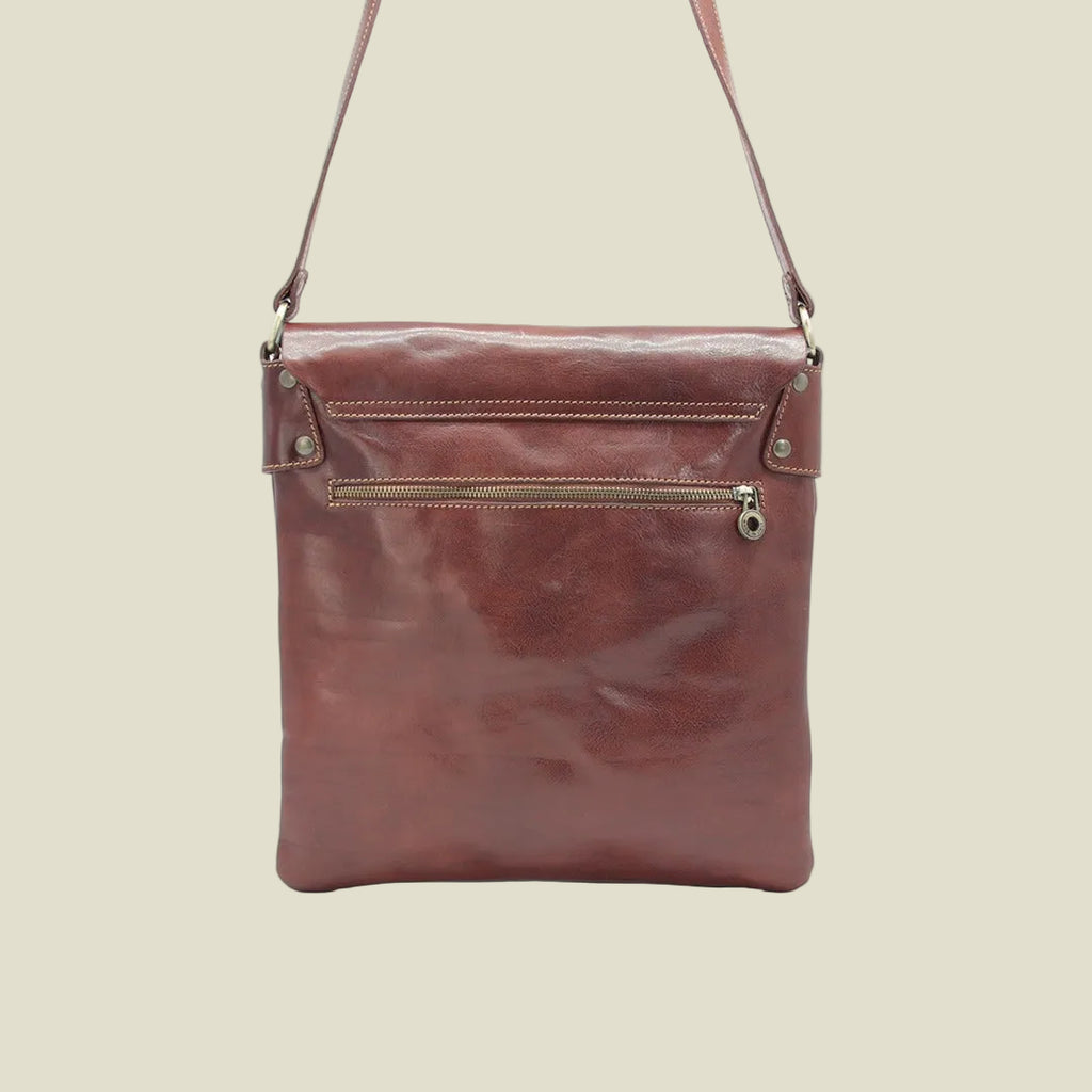 Italian Leather Messenger Shoulder Bag