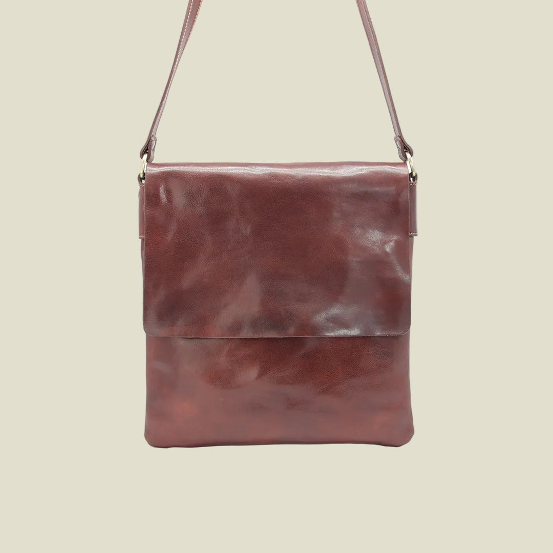 Italian Leather Messenger Shoulder Bag