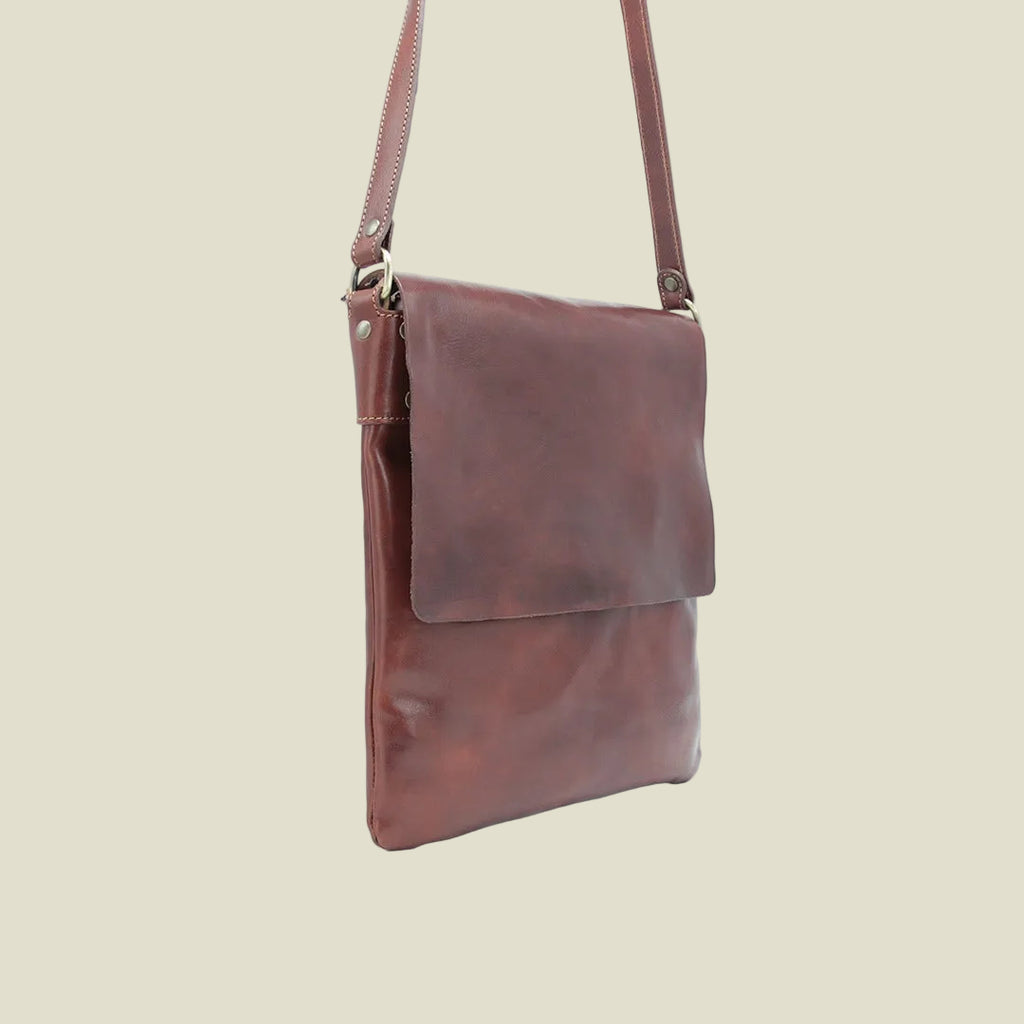 Italian Leather Messenger Shoulder Bag