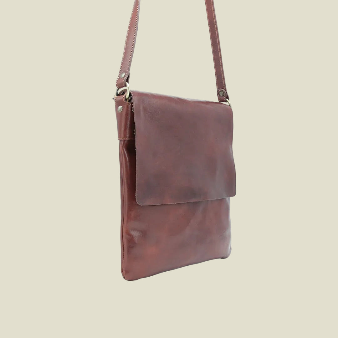 Italian Leather Messenger Shoulder Bag