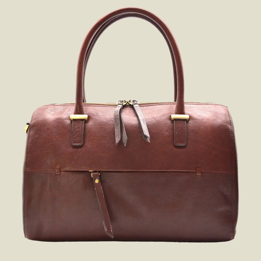Italian Leather Top Handle Handbag