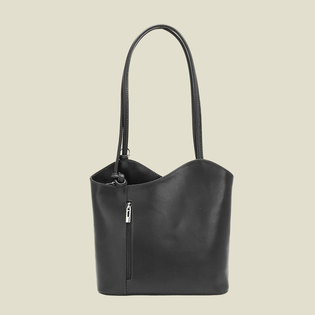 Italian Leather Shoulder Tote Bag