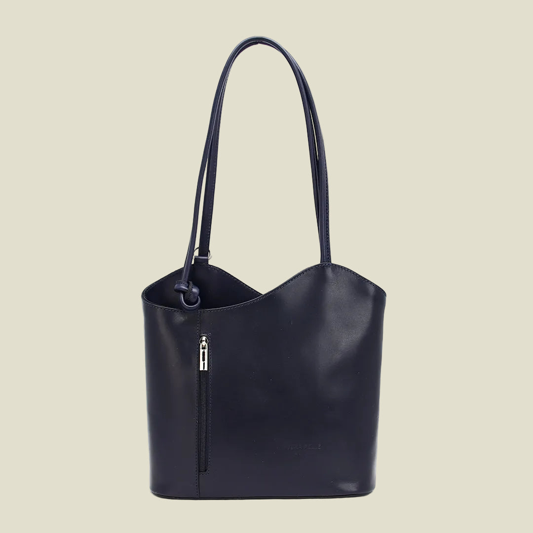 Italian Leather Shoulder Tote Bag