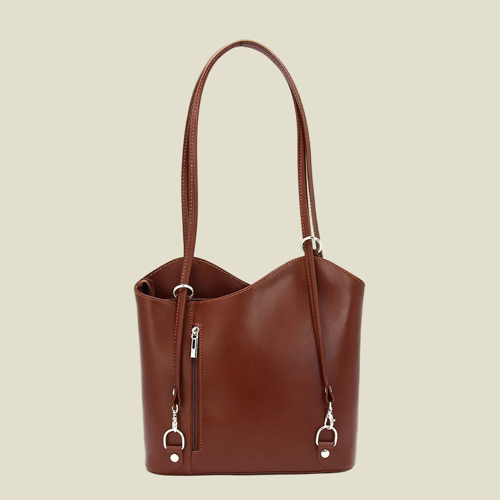 Italian Leather Shoulder Tote Bag