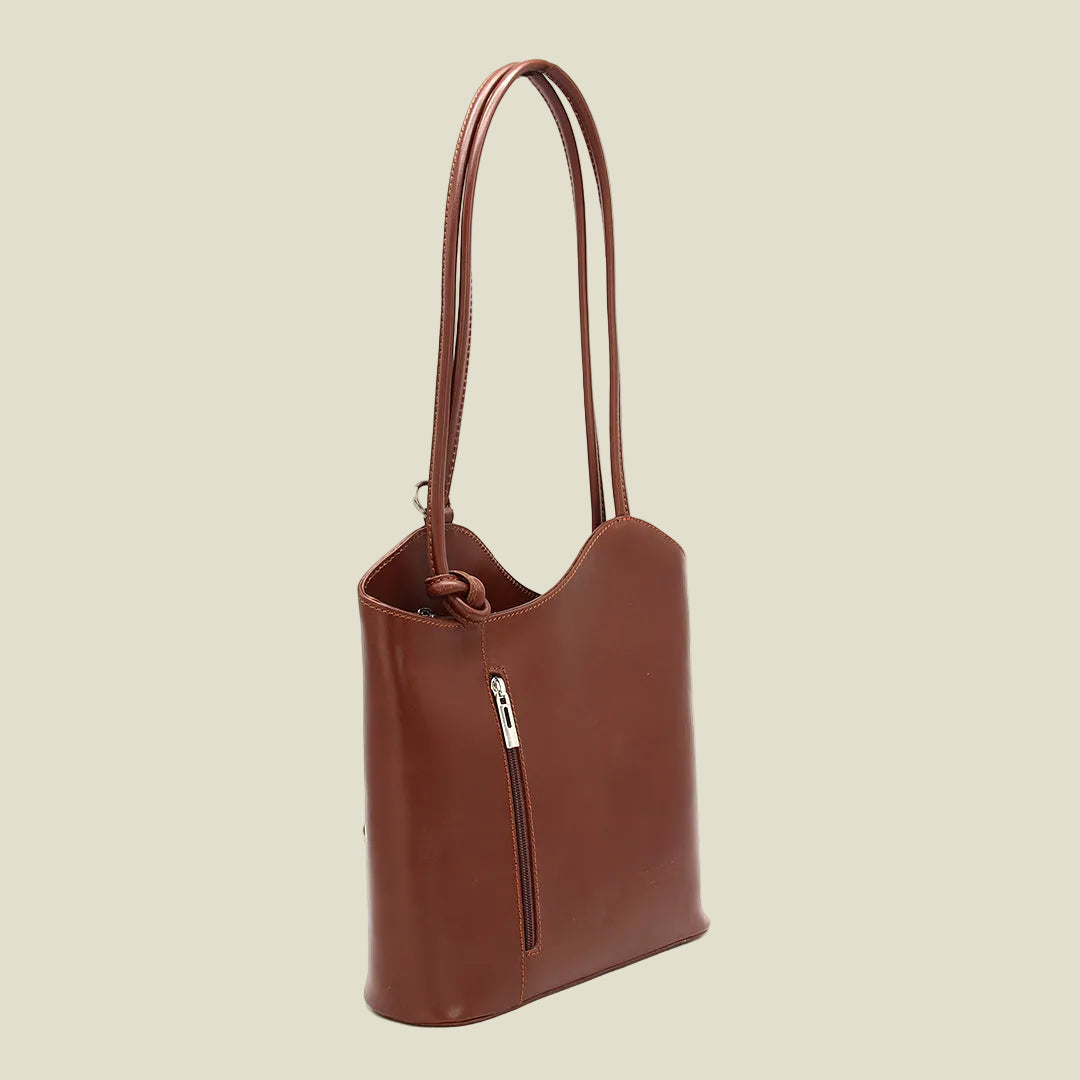Italian Leather Shoulder Tote Bag