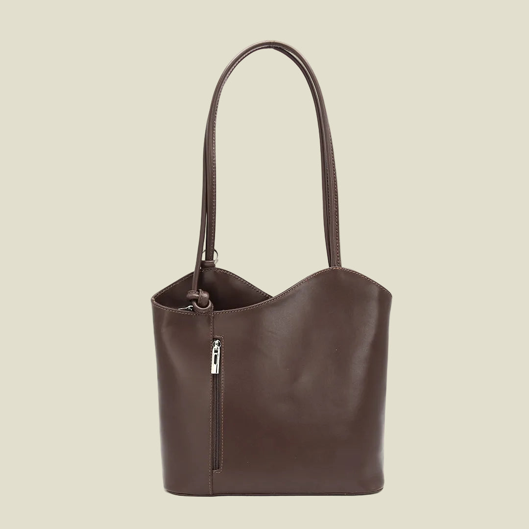 Italian Leather Shoulder Tote Bag