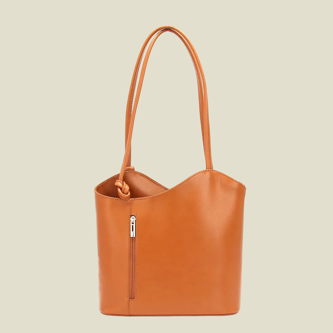Italian Leather Shoulder Tote Bag