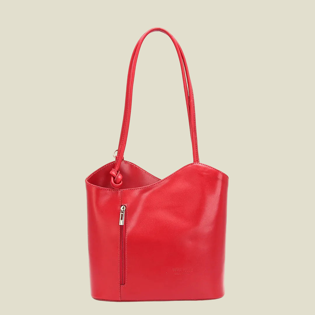 Italian Leather Shoulder Tote Bag